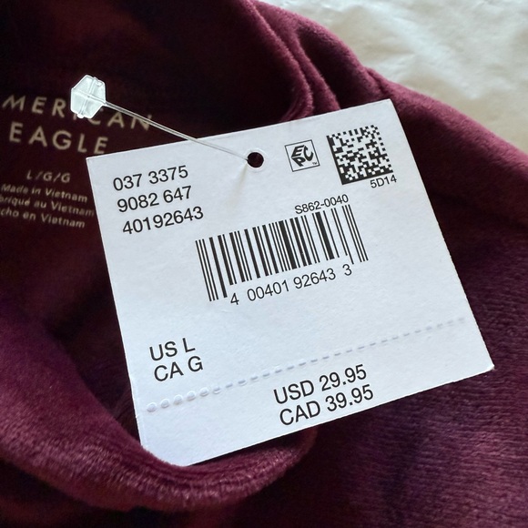 NWT American Eagle Outfitters Burgundy Velvet Bodysuit Large - Picture 5 of 8